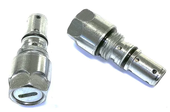 Relief and anti-cav.valve adjustment,150 bar