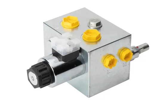 Solenoid controlled 3/2×1, R3/8", 3x press.contr.valve+T