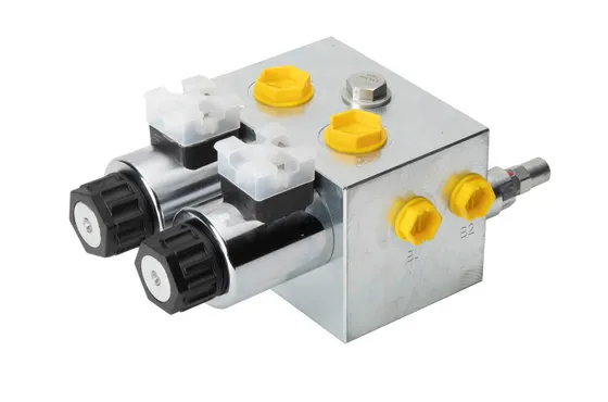 Solenoid controlled 3/2×2, R3/8", 3x press.contr.valve+T