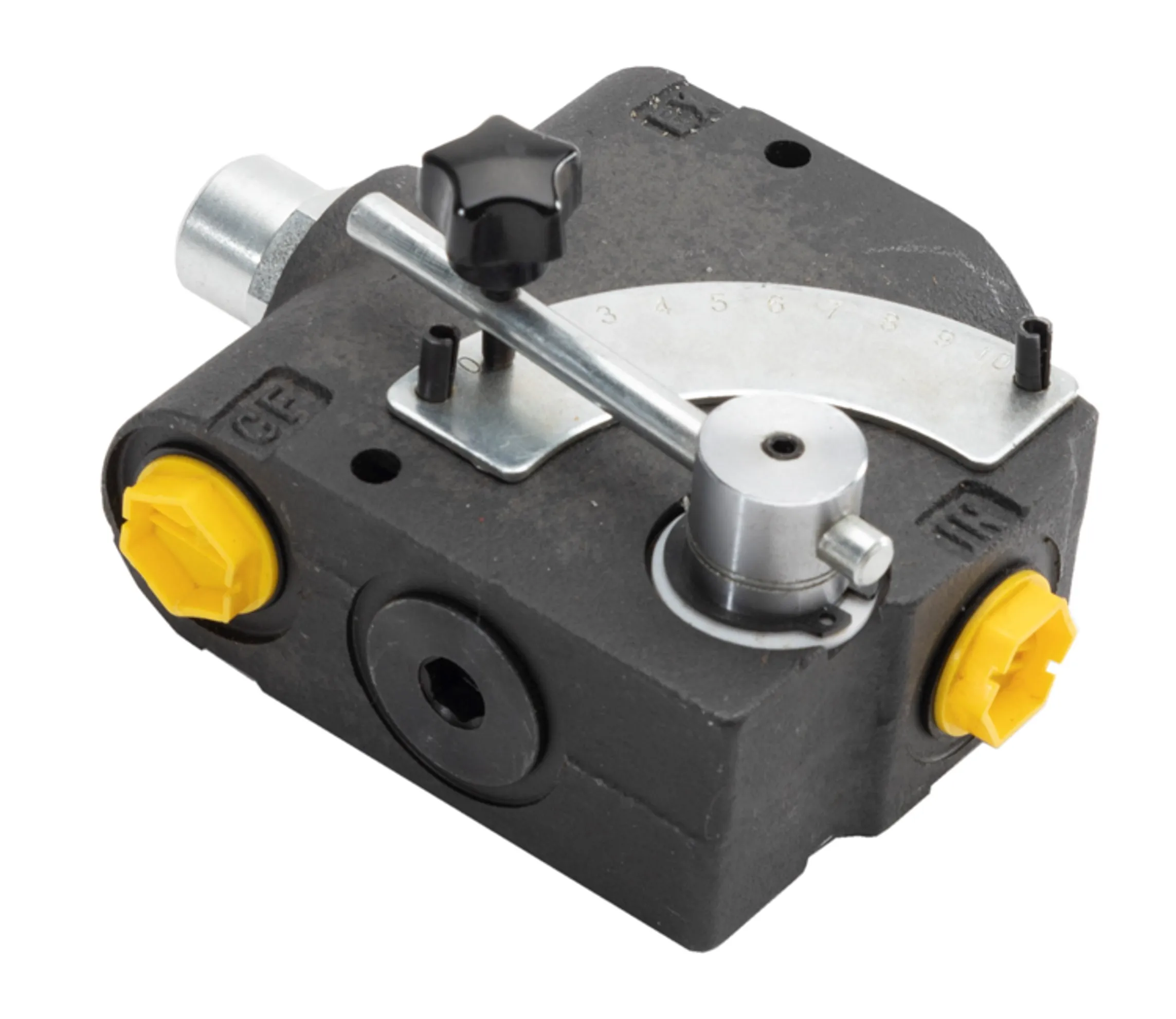 Virtauksensäätöventtiili 3-tie varolla, R3/4", max 210 bar